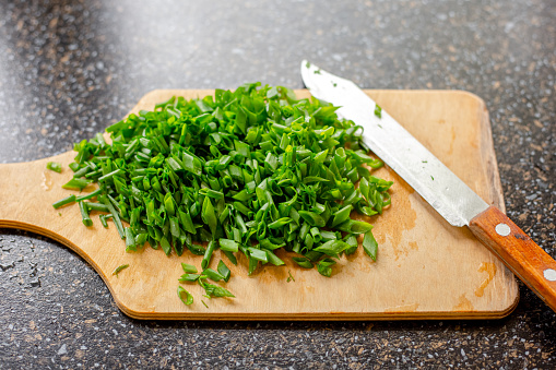 Organic Fennel vegetable on an old wood tabletop