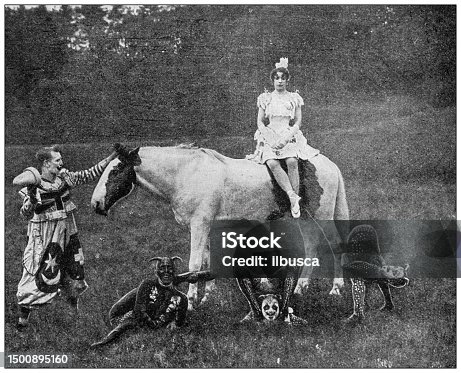 istock Antique image from British magazine: Circus performers 1500895160