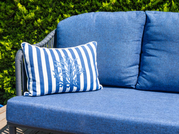 istock Comfortable Pillow On Sofa Decoration Outdoor Patio 1500898520