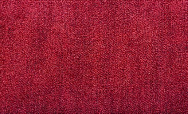 red denim jean texture background - seam macro rough striped imagens e fotografias de stock