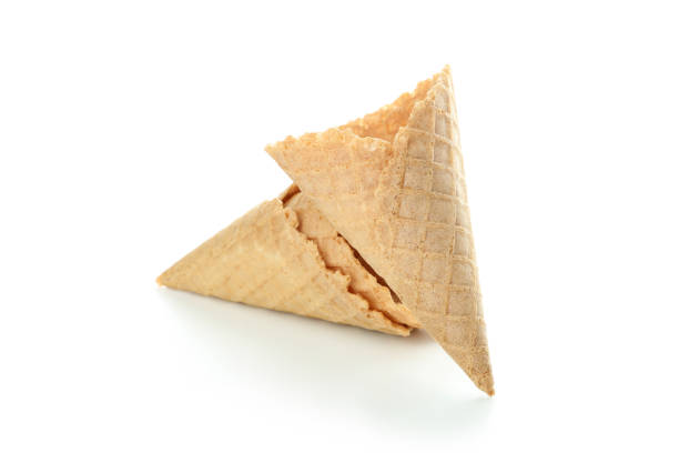 istock Ice cream cones isolated on white background 1500903139