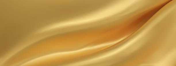 istock Abstract golden silk vector background. Luxury white cloth or liquid wave. Abstract or gold fabric texture background. Gold Cloth soft wave. Creases of satin, silk, and Smooth elegant cotton. 1500908546
