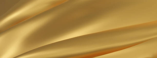 istock Abstract golden silk vector background. Luxury cloth or liquid wave. Abstract or gold fabric texture background. Gold Cloth soft wave. Creases of satin, silk, and Smooth elegant cotton. 1500908787