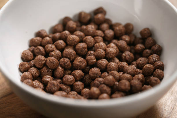 istock chocolate cereal balls in white bowl for breakfast 1500908843