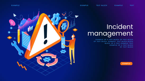 istock Incident Management process. Business Technology. Incident management banner web icon. Business process management with an icon of the incident, process, detection, analysis, initial support, restore, and reporting. 1500908880