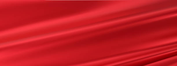 абстрактный красный векторный фон. роскошная ткань или жидкая волна. абстрактный или красный фон текстуры ткани. красная ткань мягкая волн� - silk textile red backgrounds stock illustrations