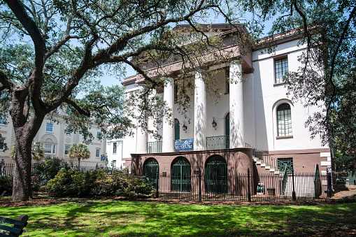 Charleston, South Carolina - April 16, 2023:  The South Carolina Historical Society Museum is housed in a National Historic Landmark building and features interactive exhibits on the people, places, and movements that shaped the state and nation.