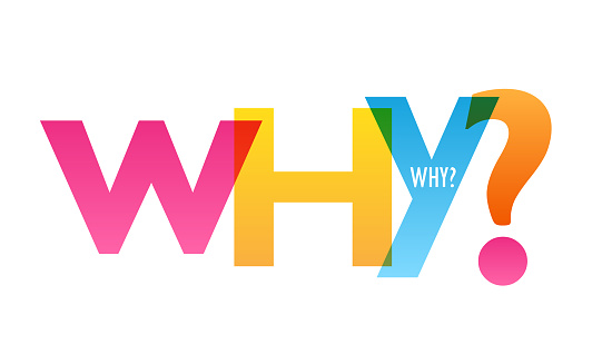 WHY? colorful vector typography banner