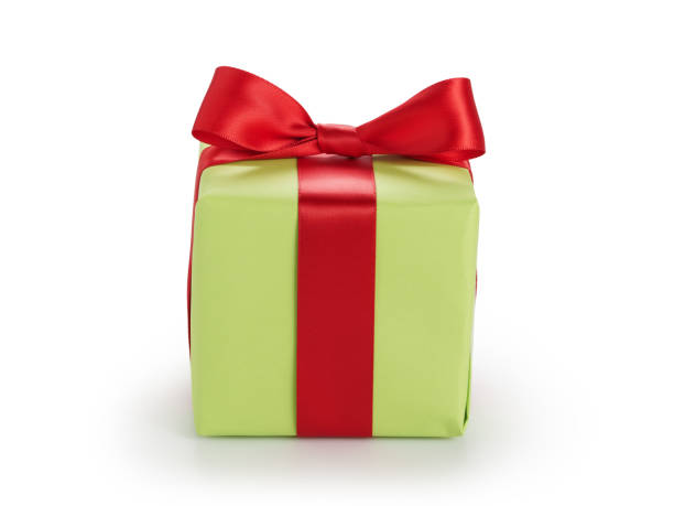 istock green gift box with red ribbon bow isolated on white 1500916087