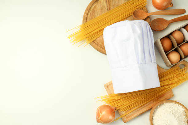istock Concept of cooking food with chef hat, space for text 1500916093
