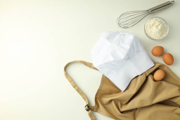 istock Composition with chef hat for concept of cooking, space for text 1500916232