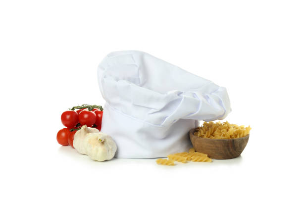 istock Composition with chef hat for concept of cooking, isolated on white background 1500916916