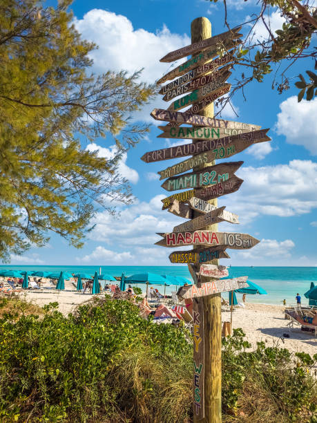 istock Directional sign on a Key West, Florida, beach 1500919333