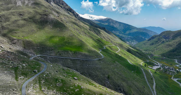 istock Aerial view of empty mountain road 1500929506