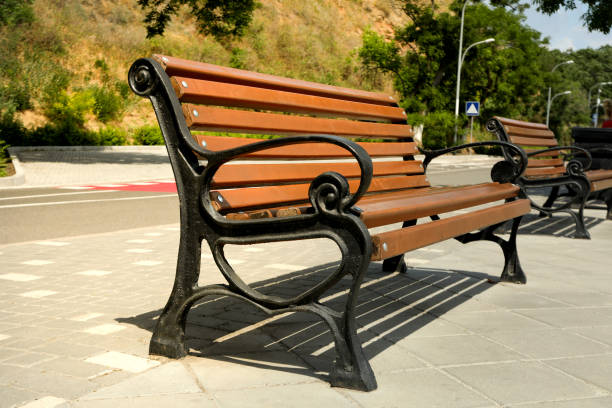 istock Benches outdoor in beautiful sunny summer day 1500929586
