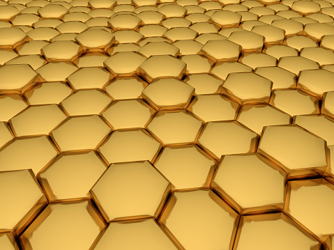 Gold honeycomb