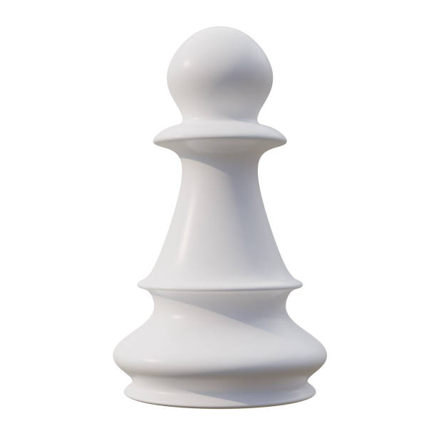 istock White chess pawn isolated on white background. Business strategy concept 1500931394