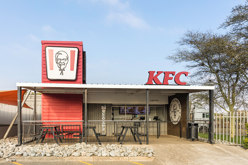 KFC chicken franchise made from containers in Rustenburg