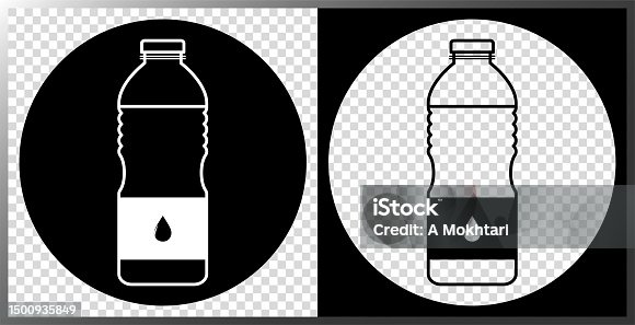 istock Water bottle icon. 1500935849