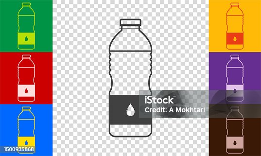 istock Water bottle icon. 1500935868