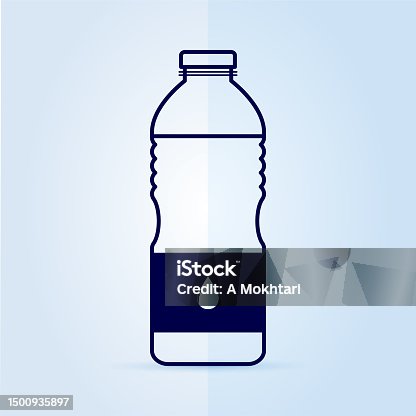 istock Water bottle icon. 1500935897