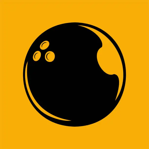 Vector illustration of Bowling ball icon.