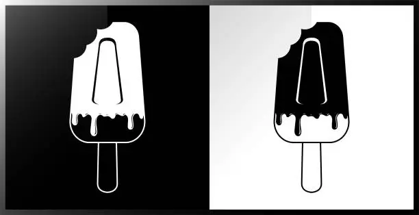 Vector illustration of Ice cream stick icon.