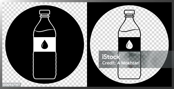 istock Water bottle icon. 1500937197