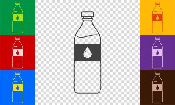 Vector illustration of Water bottle icon.