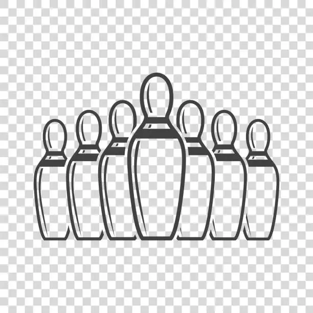 Vector illustration of bowling icon.