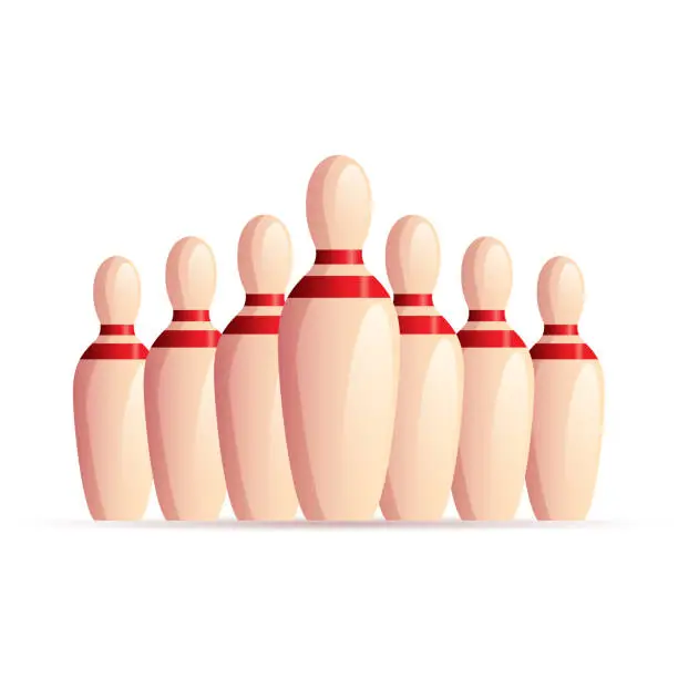 Vector illustration of bowling icon.