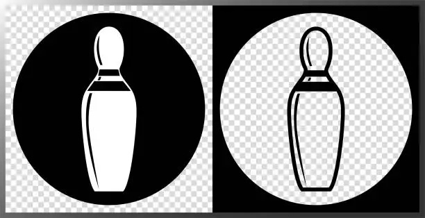 Vector illustration of Bowling pin icon.