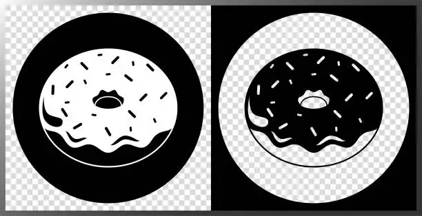 Vector illustration of Filled donut icon.