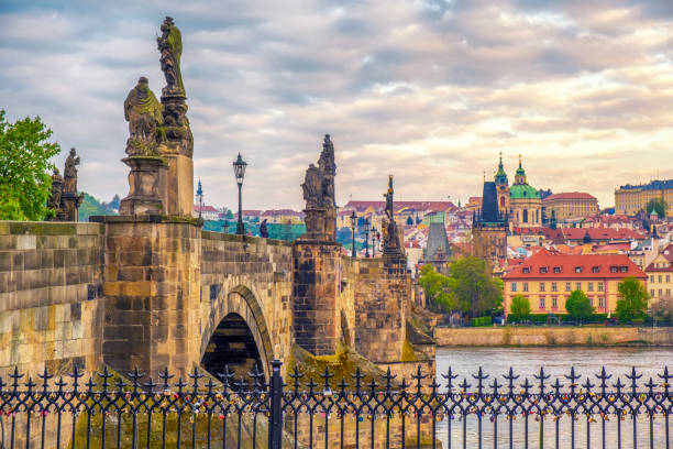 istock Charles Bridge and Prague Cityscape 1500937562