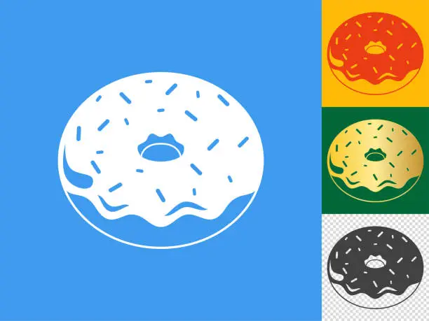 Vector illustration of Filled donut icon.