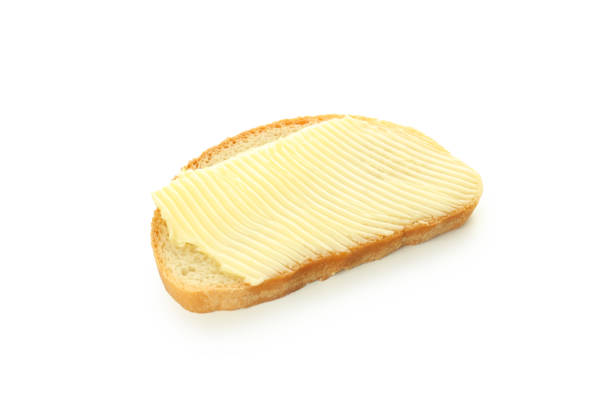 istock Sandwich with butter isolated on white background 1500940487