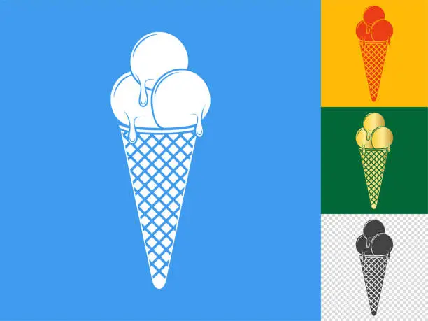 Vector illustration of ice cream cone icon.