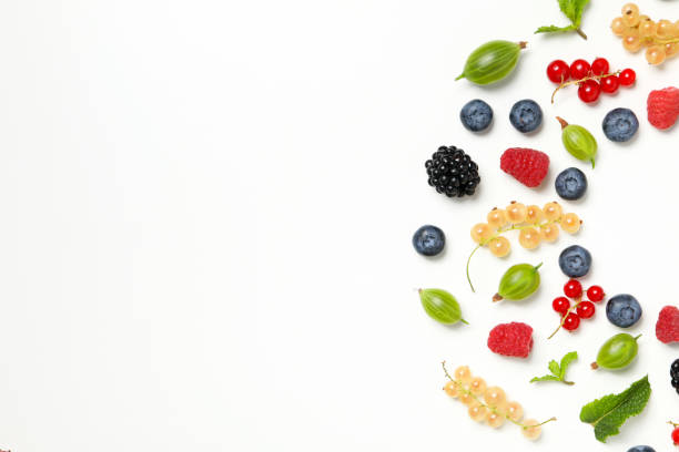 istock Concept of fresh food, berries, space for text 1500941982