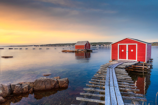 The fishing village of Tilting, Fogo Island, Newfoundland and Labrador, Canada. High quality photo