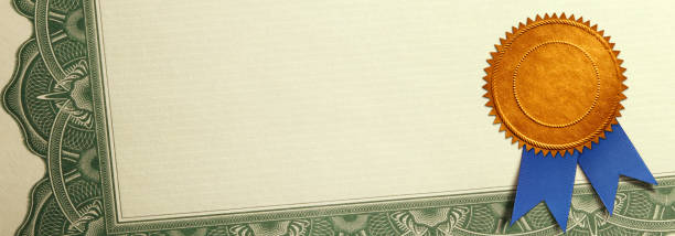 istock Gold Seal On A Blank Certificate 1500951419