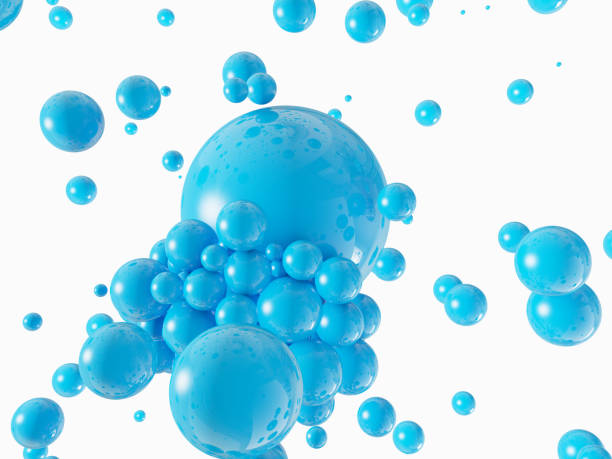 istock Blue sphere background. Abstract wallpaper with Blue balls 1500951897