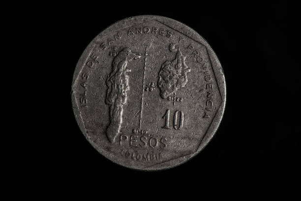 istock Colombian coins in closeup 1500964626