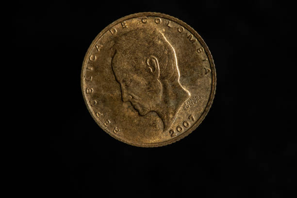istock Colombian coins in closeup 1500964675