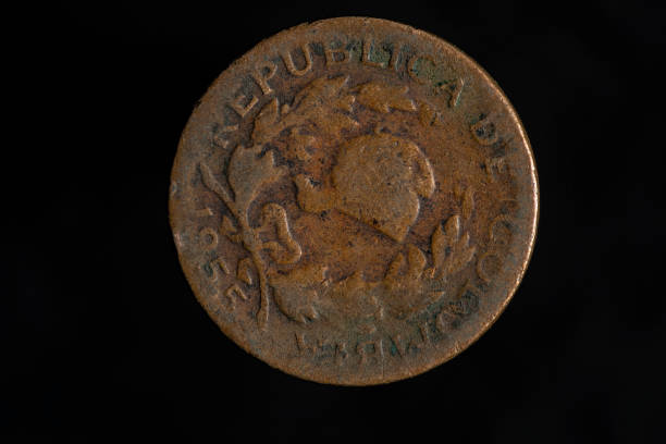 istock Colombian coins in closeup 1500964680