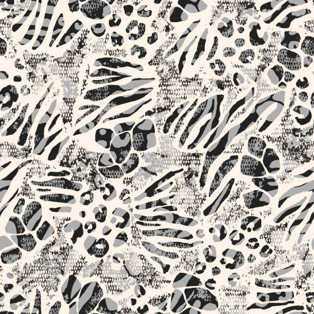 abstrakcyjne tło akwarelowe. wielokolorowy bezszwowy wzór - pattern animal tiger zebra stock illustrations