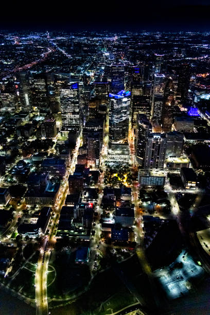 istock Above Downtown Houston at Night 1500981298