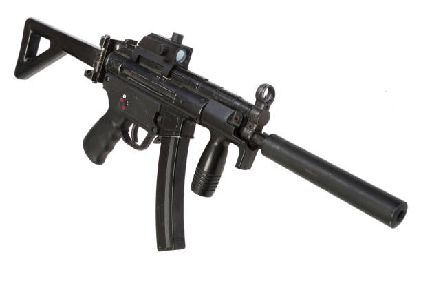 istock Famous weapon - german submachine gun MP5 with silencer 1500984469