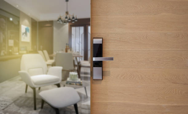 istock Digital Door handle or Electronics knob  for access hotel room security, 1500992603