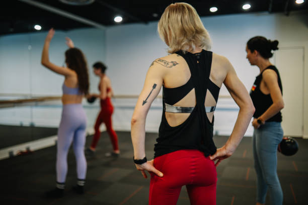 istock warmup exercise at the barre class in Los Angeles 1500995542