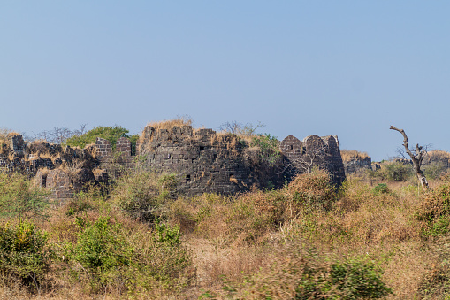Ruins of Daulatabad Fort in Maharasthra state, India